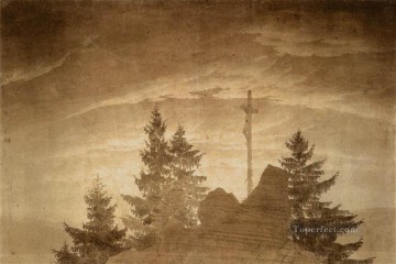 Cruz En Las Montañas Romántico Caspar David Friedrich Pinturas al óleo
